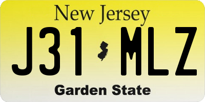 NJ license plate J31MLZ
