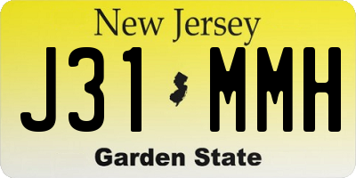 NJ license plate J31MMH