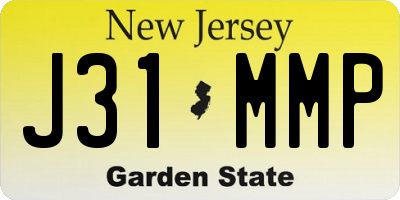 NJ license plate J31MMP