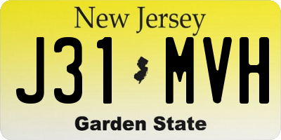 NJ license plate J31MVH