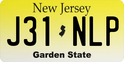 NJ license plate J31NLP