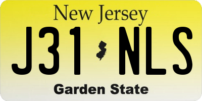 NJ license plate J31NLS