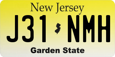 NJ license plate J31NMH
