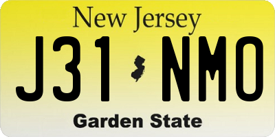 NJ license plate J31NMO