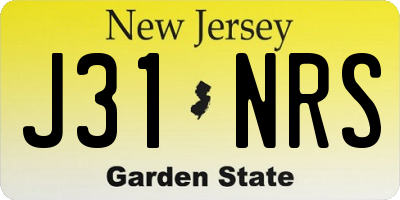 NJ license plate J31NRS