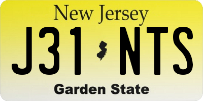 NJ license plate J31NTS