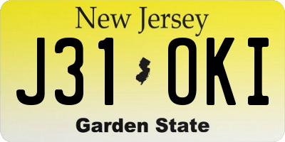 NJ license plate J31OKI