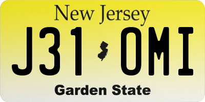 NJ license plate J31OMI