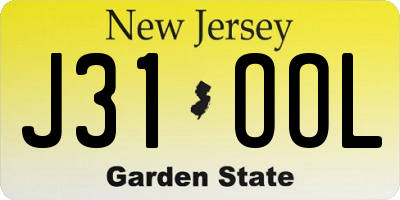 NJ license plate J31OOL