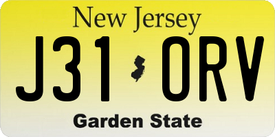 NJ license plate J31ORV