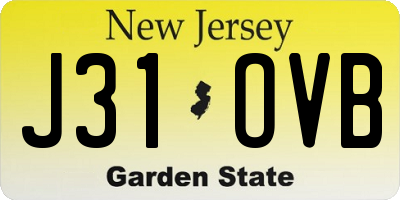 NJ license plate J31OVB