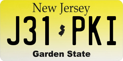 NJ license plate J31PKI