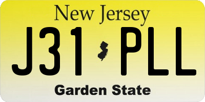 NJ license plate J31PLL