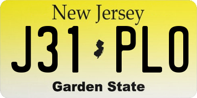 NJ license plate J31PLO