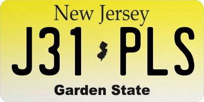 NJ license plate J31PLS