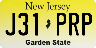 NJ license plate J31PRP