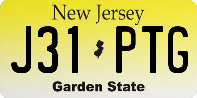 NJ license plate J31PTG