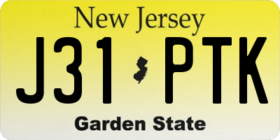 NJ license plate J31PTK