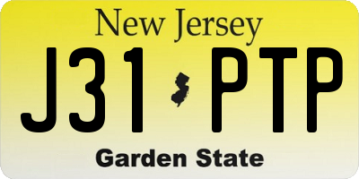 NJ license plate J31PTP