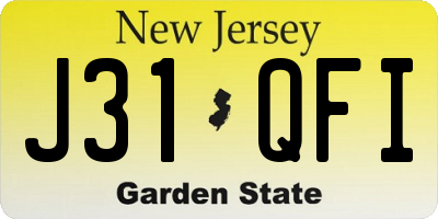 NJ license plate J31QFI