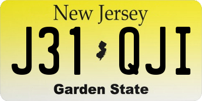 NJ license plate J31QJI