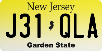 NJ license plate J31QLA