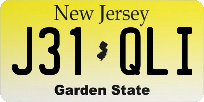 NJ license plate J31QLI