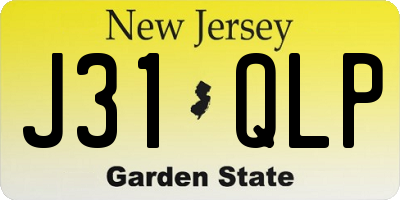 NJ license plate J31QLP