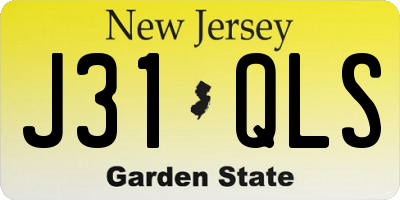 NJ license plate J31QLS