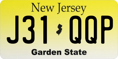 NJ license plate J31QQP