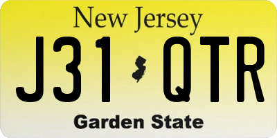 NJ license plate J31QTR