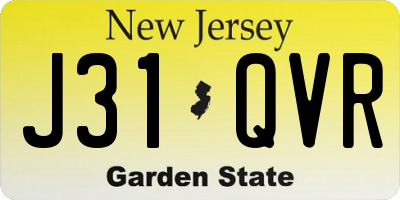 NJ license plate J31QVR