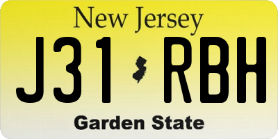 NJ license plate J31RBH