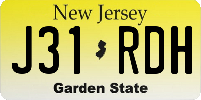 NJ license plate J31RDH