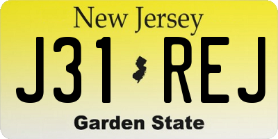 NJ license plate J31REJ