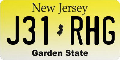 NJ license plate J31RHG