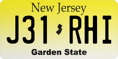 NJ license plate J31RHI