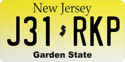 NJ license plate J31RKP
