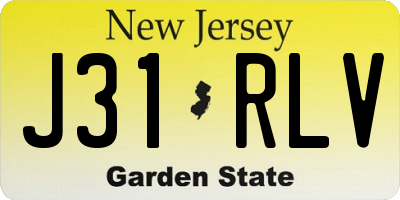 NJ license plate J31RLV