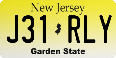 NJ license plate J31RLY