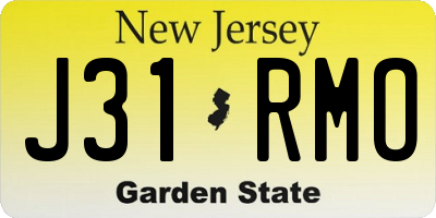 NJ license plate J31RMO