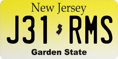 NJ license plate J31RMS