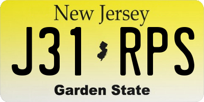 NJ license plate J31RPS