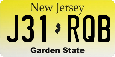 NJ license plate J31RQB