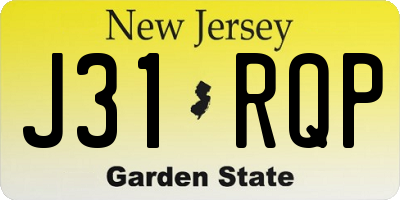 NJ license plate J31RQP