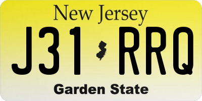 NJ license plate J31RRQ