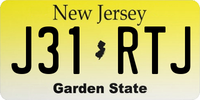 NJ license plate J31RTJ