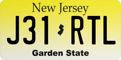 NJ license plate J31RTL