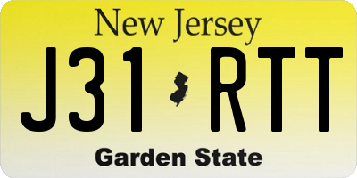 NJ license plate J31RTT