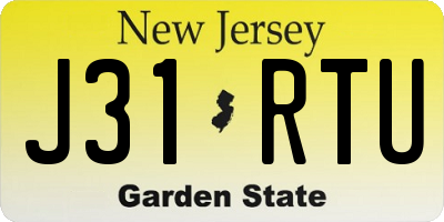 NJ license plate J31RTU